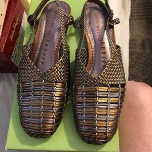 Sesto Meucci Flats 7N Metal/Pewter/Bronze